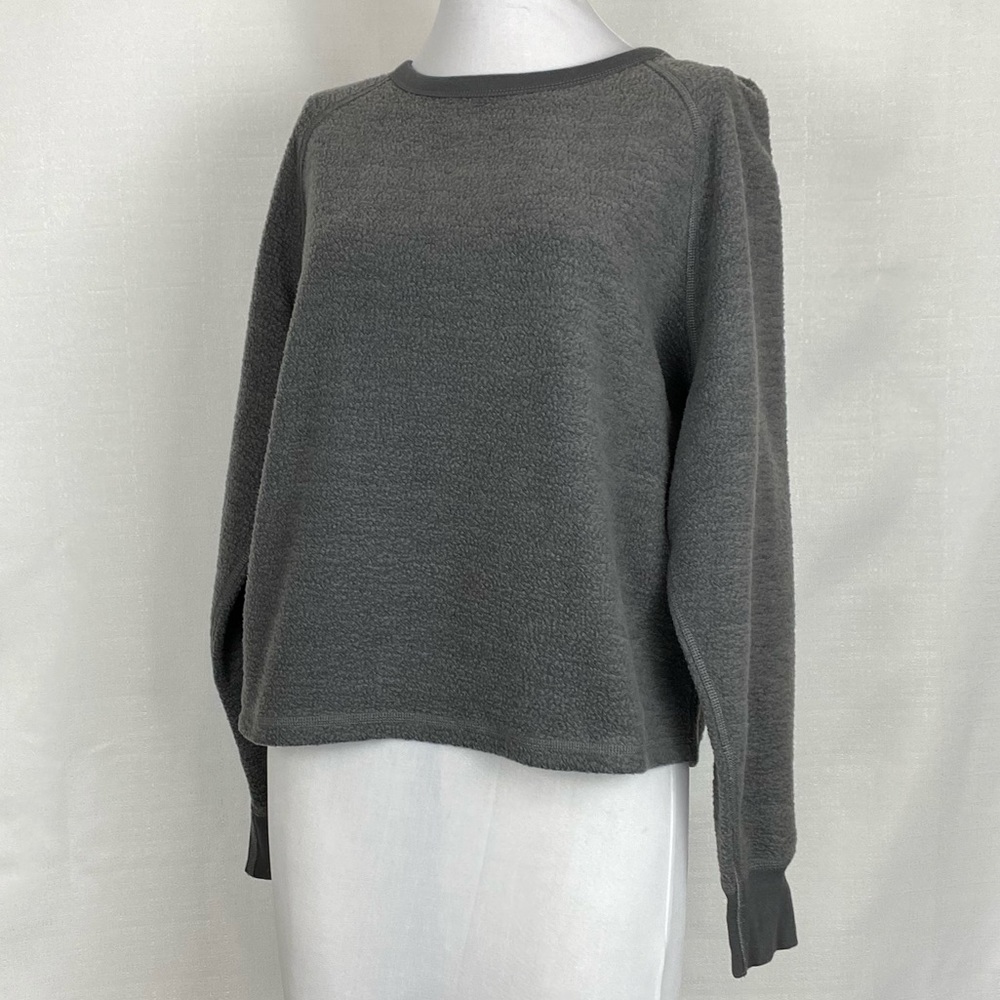 Miles by Madewell Fleece Pajama Gray Sweatshirt S